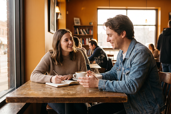 Cozy Café Conversation